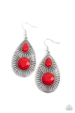 Load image into Gallery viewer, Paparazzi ~ Prima Donna Diva ~ Red Earrings