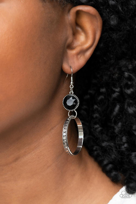 Paparazzi ~ Standalone Sparkle ~ Black Earrings
