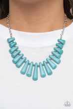 Load image into Gallery viewer, Paparazzi ~ Mojave Empress ~ Blue Turquoise Necklace Set