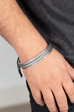 Load image into Gallery viewer, Paparazzi ~ Modern Metalhead ~ Men&#39;s Silver Cuff Bracelet