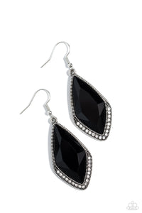 Paparazzi ~ Deco Dazzle ~ Black Earrings