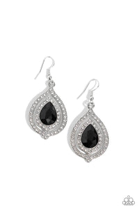 Paparazzi ~ Lets GLOW, Girls! ~ Black Earrings