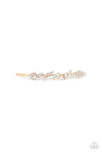 Load image into Gallery viewer, Paparazzi ~ Starry Sprinkles ~ Gold Rhinestone Hair Clip - Klassy Jewelz Boutique