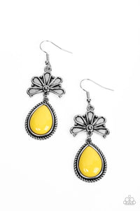 Paparazzi ~ Brightly Blooming ~ Yellow Earrings