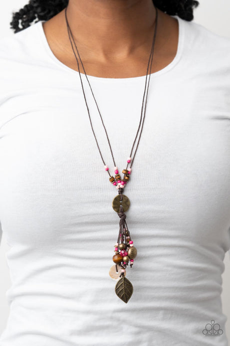 Paparazzi ~ Knotted Keepsake ~ Pink Necklace Set