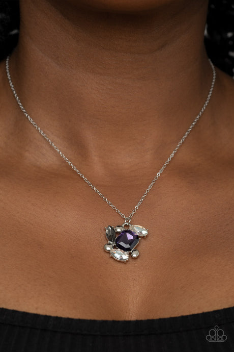 Paparazzi ~ Prismatic Projection ~ Purple Pendant Necklace Set