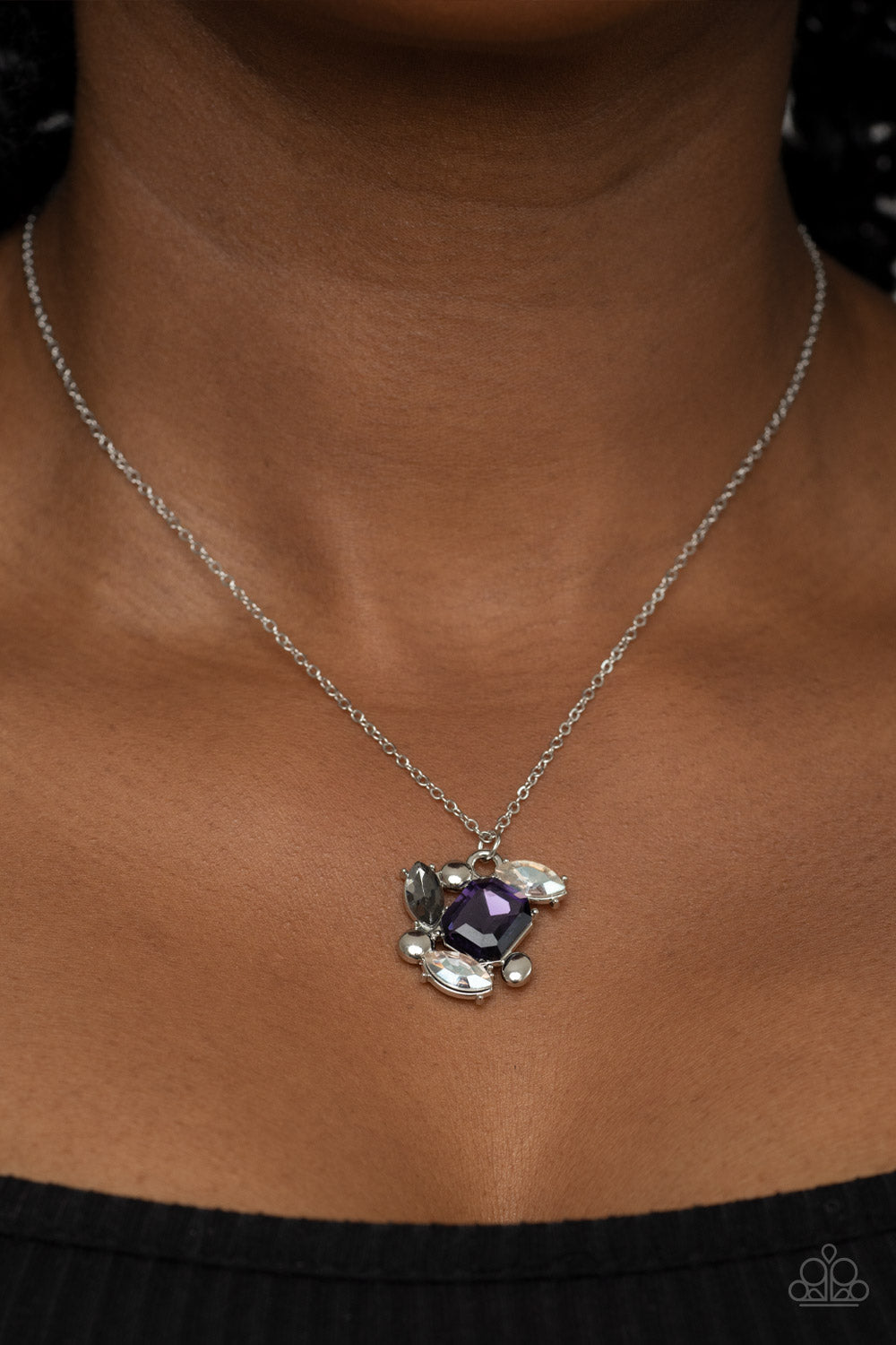 Paparazzi ~ Prismatic Projection ~ Purple Pendant Necklace Set