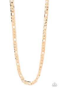 Paparazzi ~ Metro Beau ~ Men's Gold Urban Necklace
