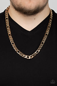 Paparazzi ~ Metro Beau ~ Men's Gold Urban Necklace