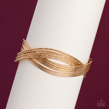 Load image into Gallery viewer, Paparazzi ~ Industrialized Shimmer ~ Gold Cuff Bracelet