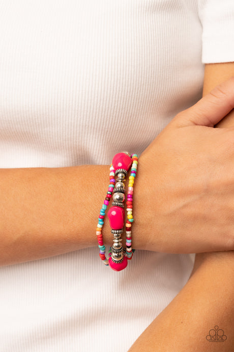 Paparazzi ~ Confidently Crafty ~ Pink Bracelet