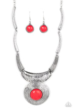 Load image into Gallery viewer, Paparazzi ~ EMPRESS-ive Resume ~ Red Necklace Set