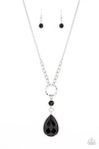 Paparazzi ~ Valley Girl Glamour ~ Black Necklace Set