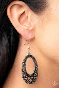 Paparazzi ~ Colorfully Moon Child ~ Black Earrings
