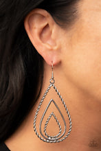Load image into Gallery viewer, Paparazzi ~ Tastefully Twisty ~ Silver Earrings