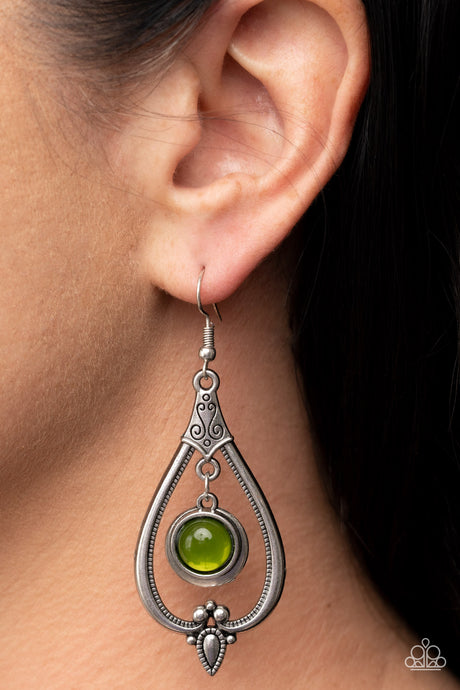 Paparazzi ~ Ethereal Emblem ~ Green Earrings
