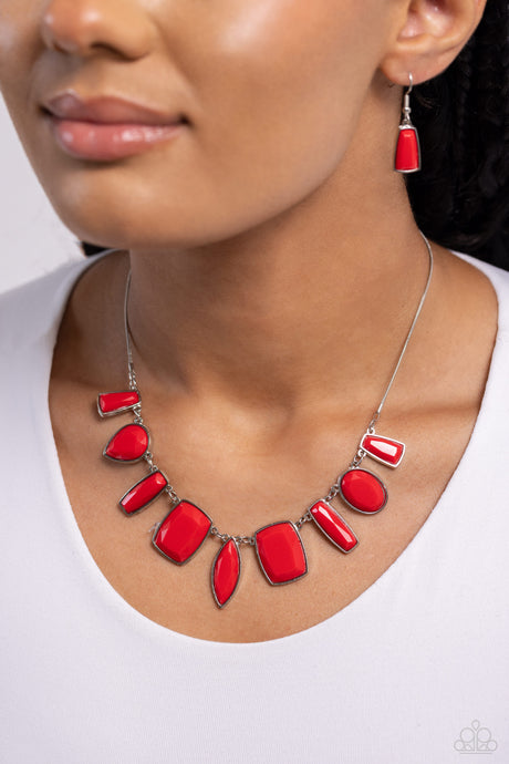 Paparazzi ~ Luscious Luxe ~ Red Necklace Set