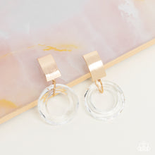 Load image into Gallery viewer, Paparazzi ~ Clear Out! ~ Gold Clip-On Earrings
