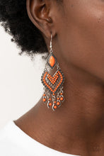 Load image into Gallery viewer, Paparazzi ~ Dearly Debonair ~ Orange Earrings
