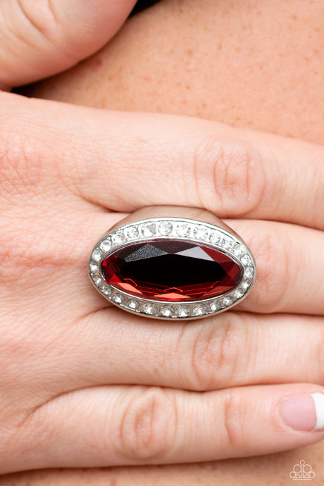 Paparazzi ~ Believe in Bling ~ Red Ring with Stretchy Band
