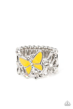 Load image into Gallery viewer, Paparazzi ~ All FLUTTERED Up ~ Yellow Ring with Stretchy Band