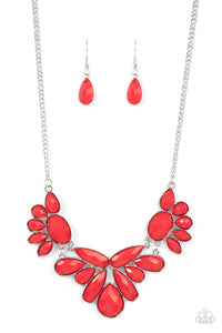 Paparazzi ~ A Passing FAN-cy ~ Red Necklace Set