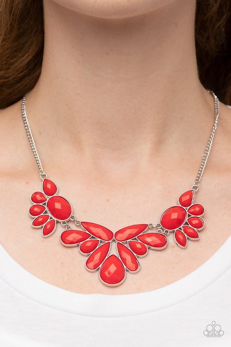 Paparazzi ~ A Passing FAN-cy ~ Red Necklace Set