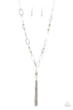 Load image into Gallery viewer, Paparazzi ~ Taken with Tassels ~ White Necklace Set