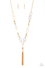 Load image into Gallery viewer, Paparazzi ~ Taken with Tassels ~ Gold Necklace Set