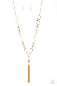 Paparazzi ~ Taken with Tassels ~ Gold Necklace Set