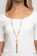 Load image into Gallery viewer, Paparazzi ~ Taken with Tassels ~ Gold Necklace Set