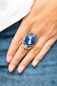 Paparazzi ~ Galactic Garden ~ Blue Ring with Stretchy Band