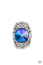 Load image into Gallery viewer, Paparazzi ~ Galactic Garden ~ Blue Ring with Stretchy Band
