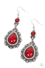 Load image into Gallery viewer, Paparazzi ~ Palace Bribe ~ Red Earrings
