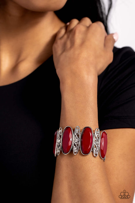 Paparazzi ~ Saturated Sparkle ~ Red Bracelet