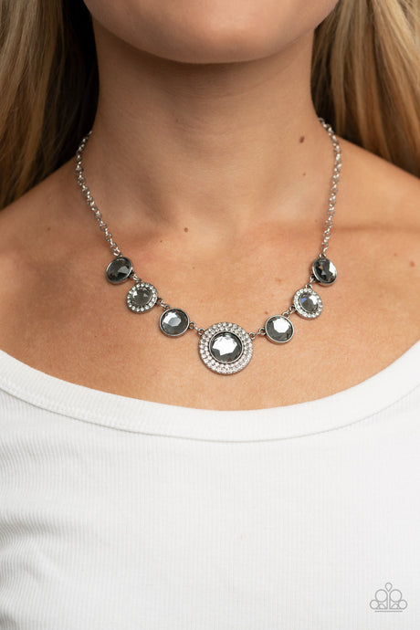 Paparazzi ~ Extravagant Extravaganza ~ Silver Necklace Set