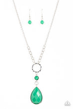 Load image into Gallery viewer, Paparazzi ~ Valley Girl Glamour ~ Green Necklace Set