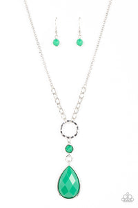 Paparazzi ~ Valley Girl Glamour ~ Green Necklace Set