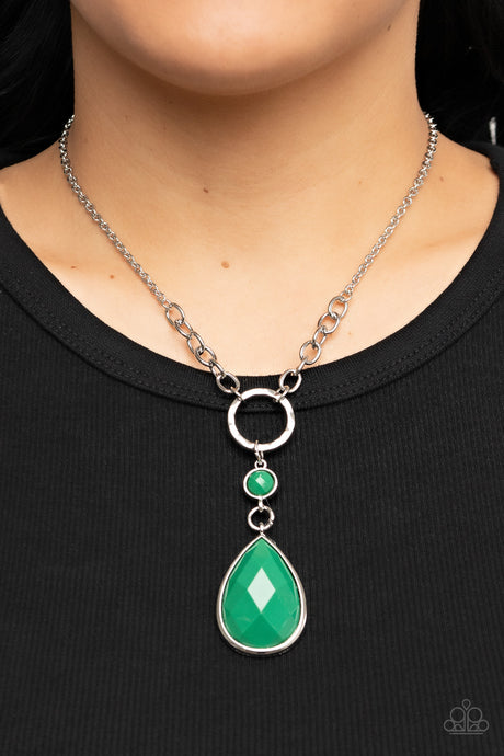 Paparazzi ~ Valley Girl Glamour ~ Green Necklace Set