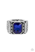 Load image into Gallery viewer, Paparazzi ~ Metro Magnate ~ Men&#39;s Blue Ring with Stretchy Band