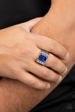 Load image into Gallery viewer, Paparazzi ~ Metro Magnate ~ Men&#39;s Blue Ring with Stretchy Band
