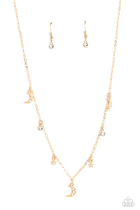 Paparazzi ~ Lunar Lagoon ~ Gold Necklace Set