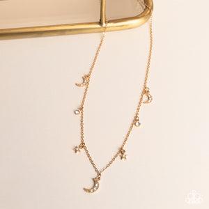 Paparazzi ~ Lunar Lagoon ~ Gold Necklace Set