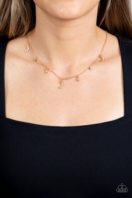 Paparazzi ~ Lunar Lagoon ~ Gold Necklace Set