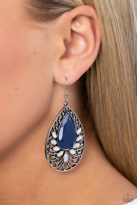 Paparazzi ~ Floral Fairytale ~ Blue Earrings
