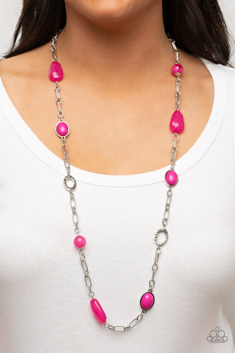 Paparazzi ~ Barcelona Bash ~ Pink Necklace Set