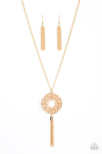 Paparazzi ~ Tai Chi Tassel ~ Gold Necklace Set