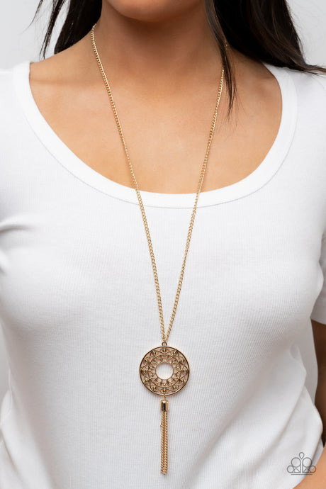 Paparazzi ~ Tai Chi Tassel ~ Gold Necklace Set