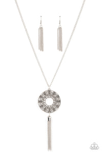 Paparazzi ~ Tai Chi Tassel ~ Silver Necklace Set