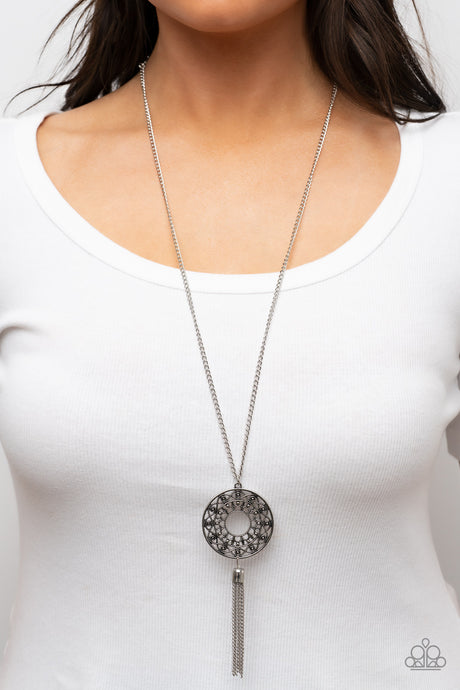 Paparazzi ~ Tai Chi Tassel ~ Silver Necklace Set